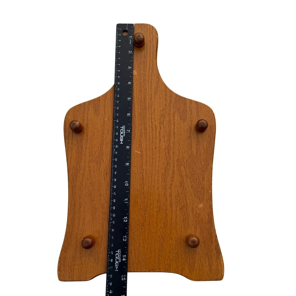 Vintage Wooden Magazine Rack Spindle Floor Holder Honey Oak Finish Handle